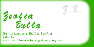 zsofia bulla business card